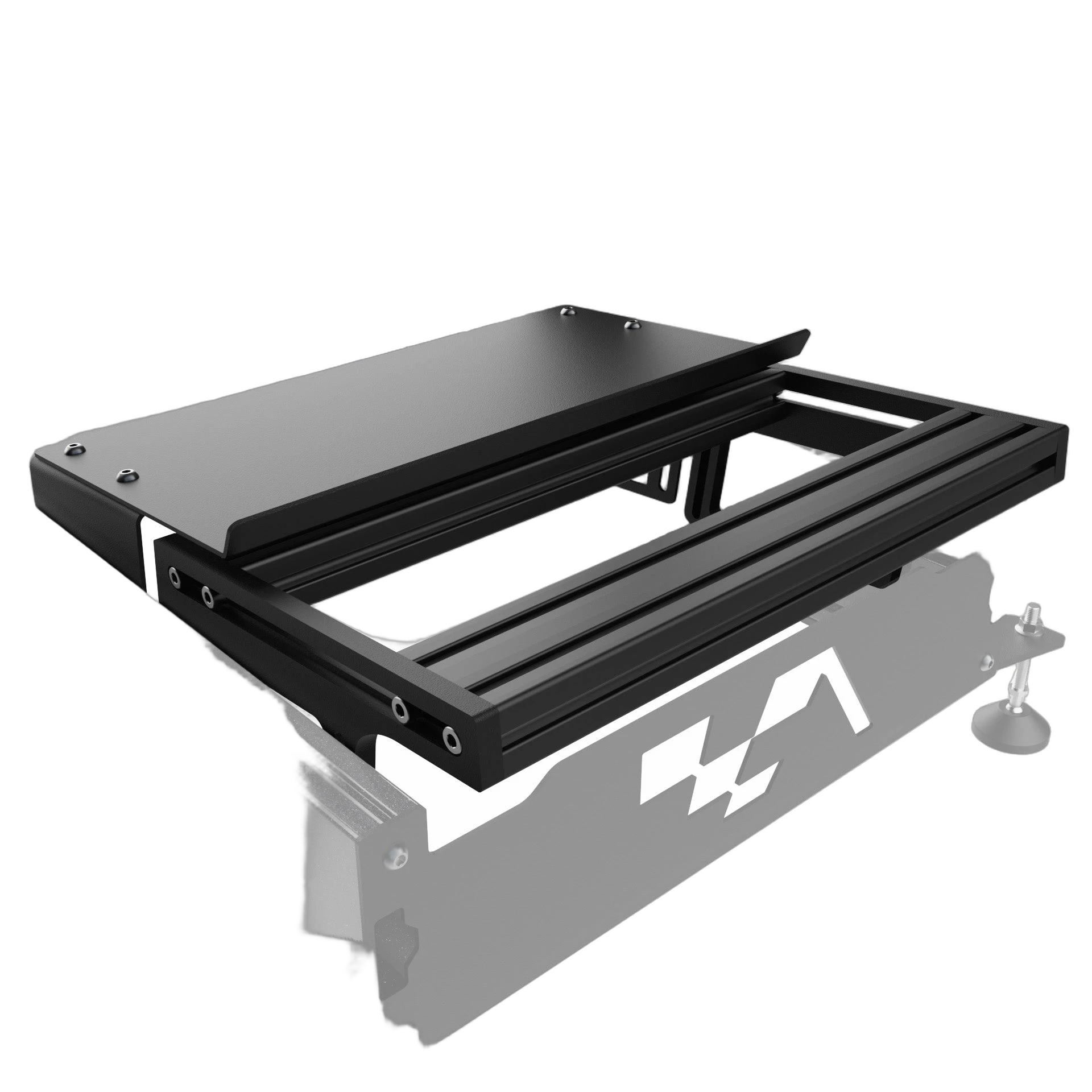 Aluminum Pedal Tray & Heel Rest (Generation 2) by Advanced Simracing - Accessories