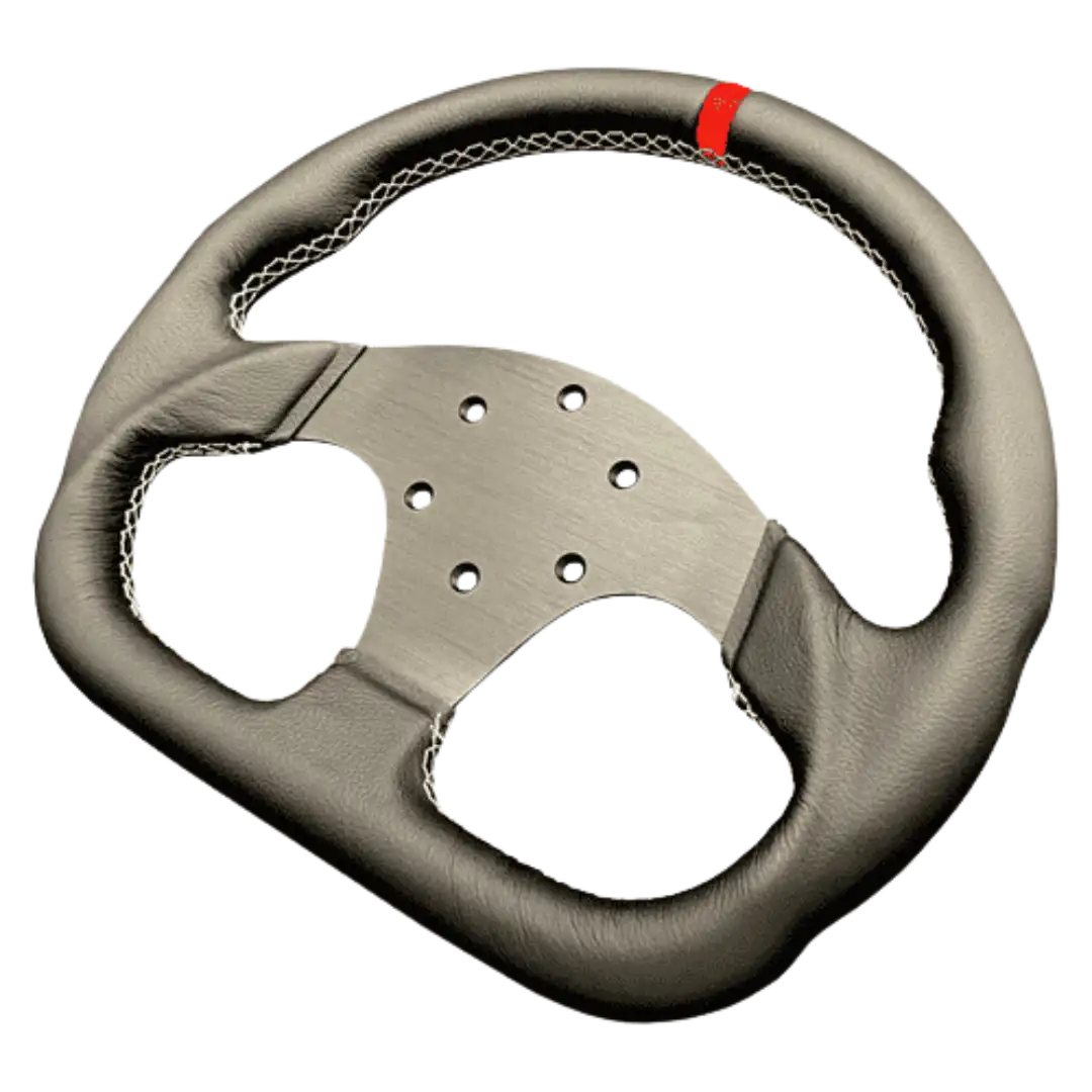 Advanced D-Shape Leather Steering Wheel (330mm) by Advanced Simracing - Wheels
