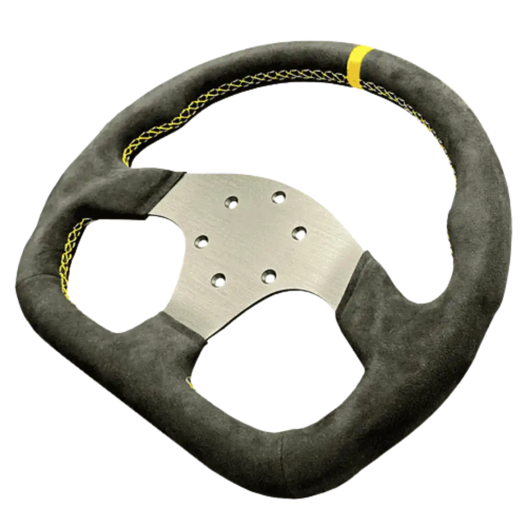 Advanced D-Shape Synthetic Suede Steering Wheel (330mm) by Advanced Simracing - Wheels