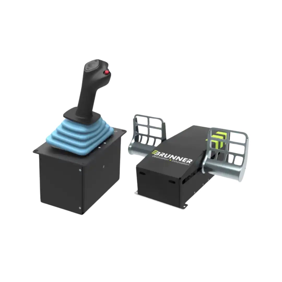 Rudder Pedals & A320 Joystick Bundle by Brunner Simulation