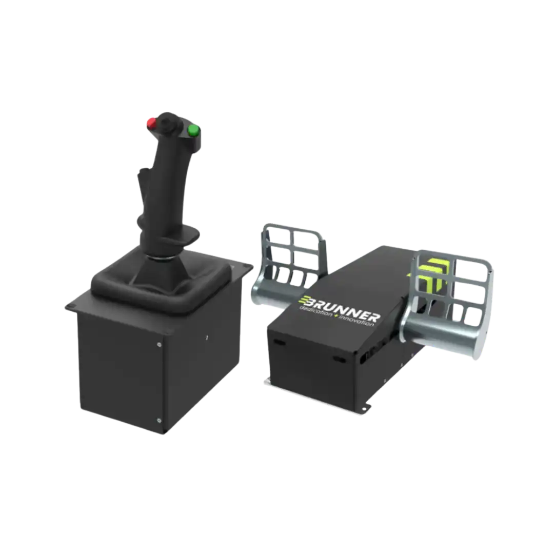 Rudder Pedals & Jet Joystick Bundle by Brunner Simulation