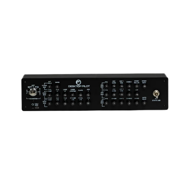 Desktop Pilot Breaker Panel with Ignition Switch by Desktop Pilot - Buttonboxes