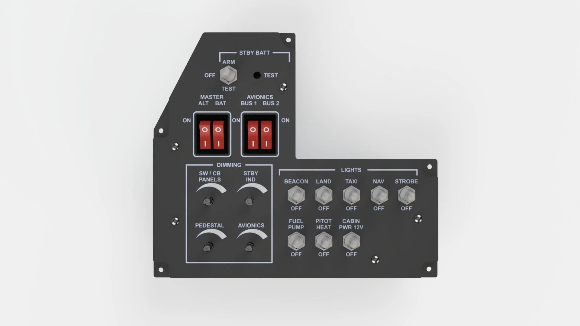 Cessna 172 Switch Panel
