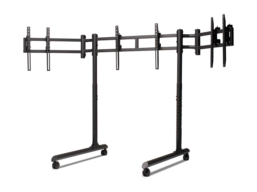 Next Level Racing Round Tube Freestanding Triple Monitor Stand by Next Level Racing - Accessories