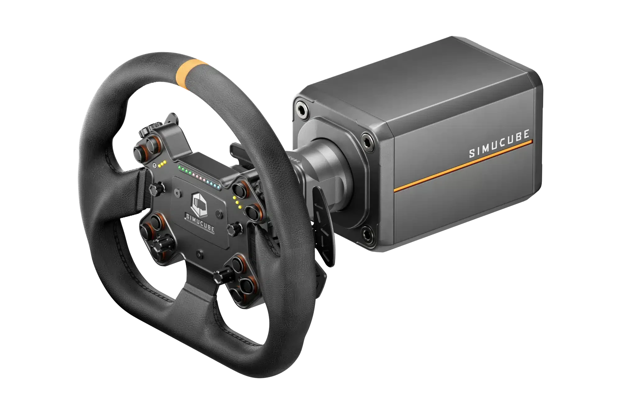 Simucube Valo Leather x Simucube 3 Wheelbase by Simucube