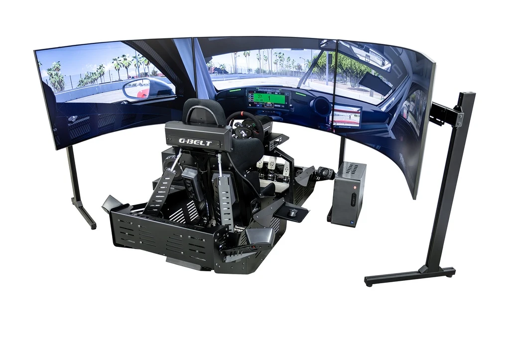 ESR-3 Pro Racing Simulator - Triple 55" Odyssey Ark Curved ESR-3 Pro Racing Simulator - Triple 55" Odyssey Ark Curved by Simxperience - Rigs