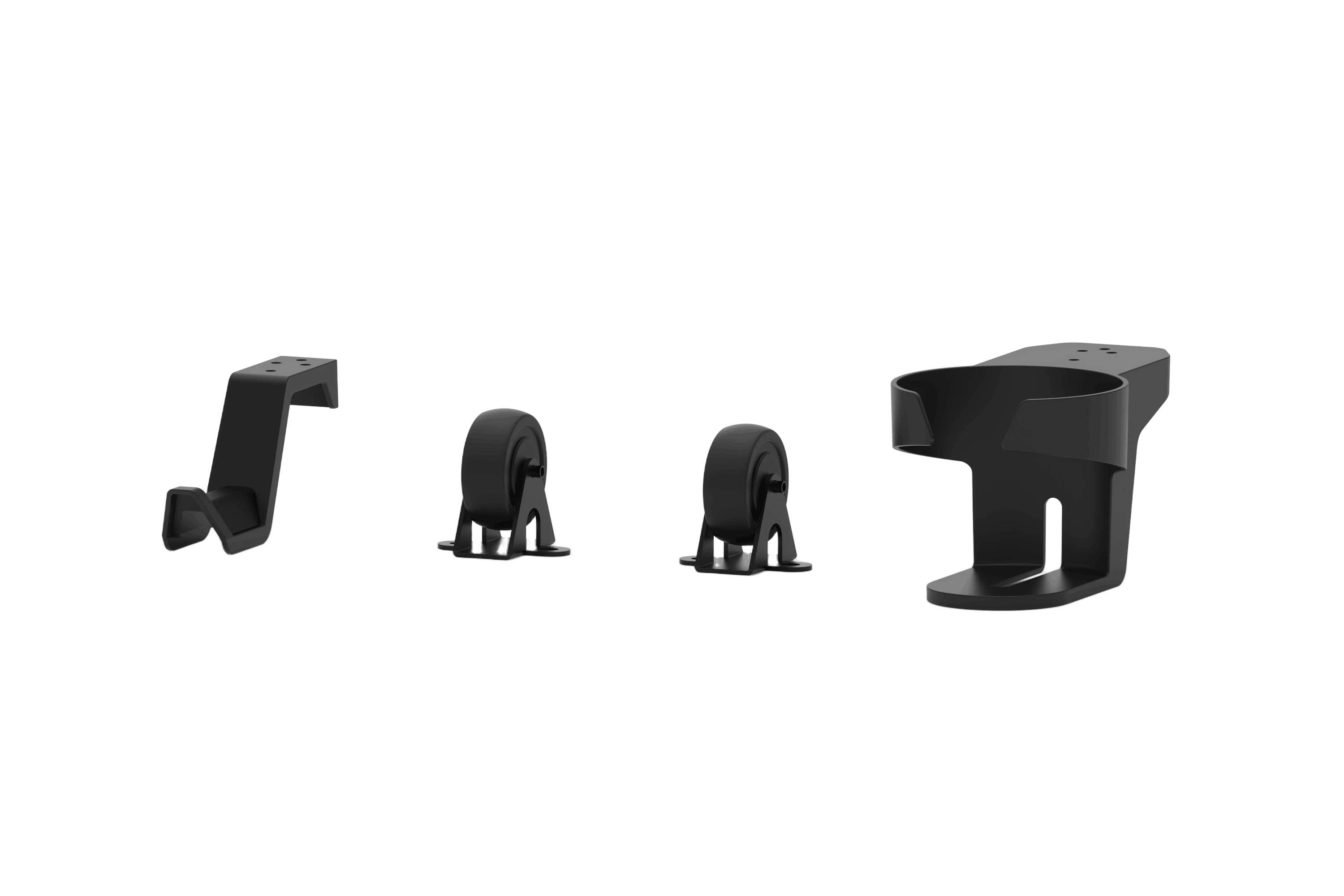 Accessory Kit for TR5 with Caster Wheels, Drink Holder and Headphone Hook by Trak Racer - Accessories