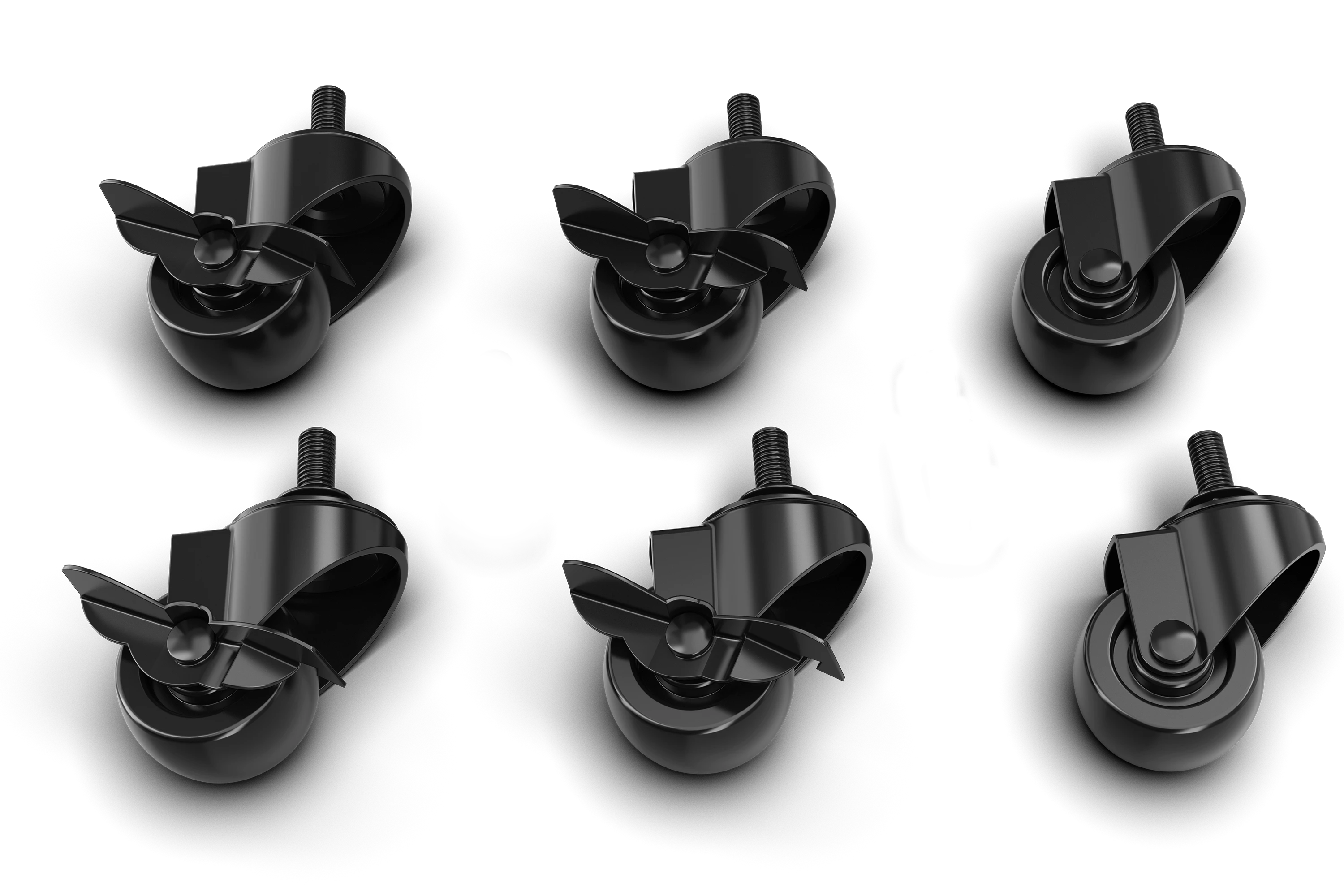 Trak Racer Caster Wheels & Brakes for TR8/TR8 Pro/RS6/TRX by Trak Racer - Accessories