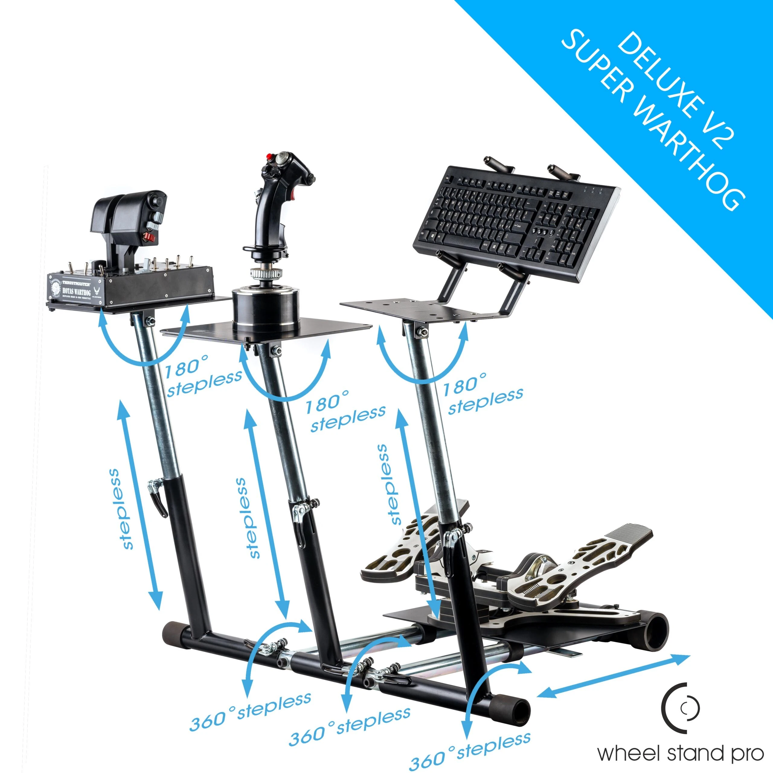 Wheel Stand Pro for Thrustmaster HOTAS Warthog – Deluxe V2 by Wheel Stand Pro